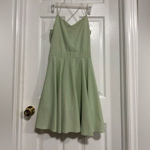 Light pastel green skater dress with shorts